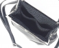 Mobile Preview: Schwarze Ledertasche  mit silbernem Bügelverschlusss Klipper M "OPAL"