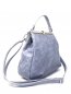 Preview: Blaue Ledertasche Damenhandtasche Klipper M+"BLUESKY"