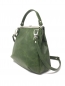Preview: Ledertasche grün Handtasche kaaberlin Klipper M+ "SMARAGD"