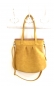 Mobile Preview: Grosse Ledertasche gelb Handtasche Damen Shelly Big "SAFRAN/CARAMELL"