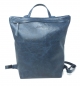 Preview: Blauer Rucksack M Backpack Leder "SAPHIR"