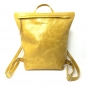 Preview: Gelber Rucksack M Backpack Leder "SUN"