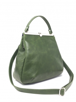 Ledertasche grün Handtasche kaaberlin Klipper M+ "SMARAGD"