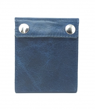 Blaues Portemonnaie Leder Wallet Geldbörse "SAPHIR"
