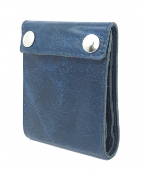 Blaues Portemonnaie Leder Wallet Geldbörse "SAPHIR"