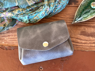 Portemonnaie aus weichem Leder Damen Geldbörse Geldbeutel mit Kartenfächern und Münzfach "STONE"