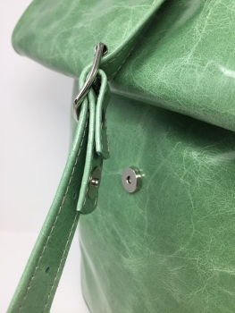 Grüner Rucksack aus Leder Weekender "JADE"