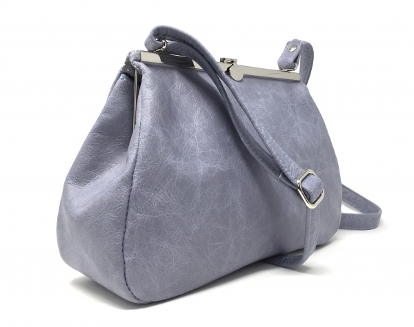 Hellblaue Ledertasche Umhängetasche Handtasche "BLUESKY"