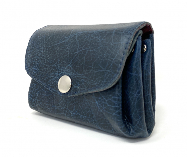 Portemonnaie aus blauem Leder "SAPHIR"