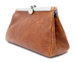 Preview: Blaue Kosmetiktasche Ledertasche klein Makeup "SAPHIR"