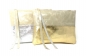 Preview: Clutch Lederetui Kosmetiktasche Utensilo "CREME/GOLD"