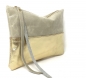 Preview: Clutch Lederetui Kosmetiktasche Utensilo "CREME/GOLD"