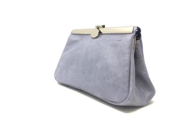 Kosmetiktasche Ledertasche blau Makeup Tasche "BLUESKY"