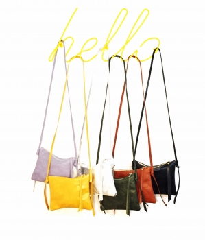 Kleine Umhängetasche Leder Abendtasche  "OPAL"