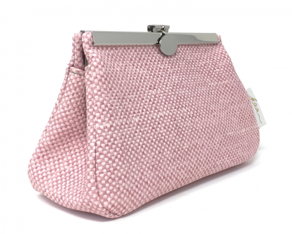Kosmetiktasche mit Klippverschluss vegane Lederalternative "ROSÉ"