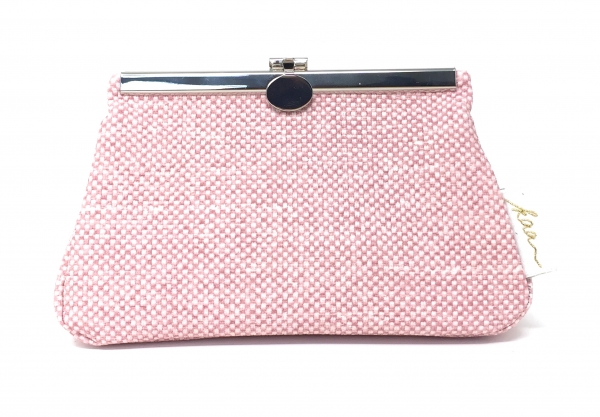 Kosmetiktasche mit Klippverschluss vegane Lederalternative "ROSÉ"
